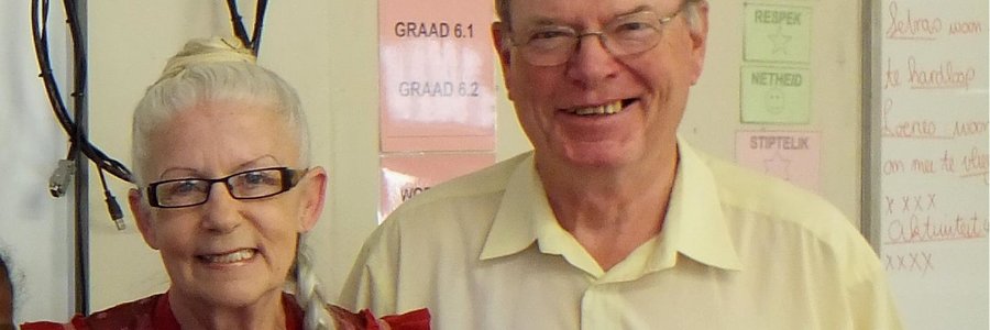 Jack Doyle saam met sy eggenote, Anita